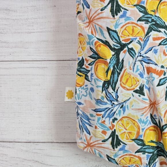 Goldie + Ace Linen Limon Floral Hawaiian Button Shirt Size 2T - Picture 5 of 8